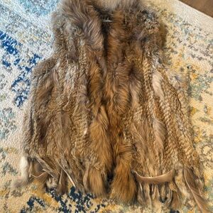 Real Rabbit Fur Vest Sz. M